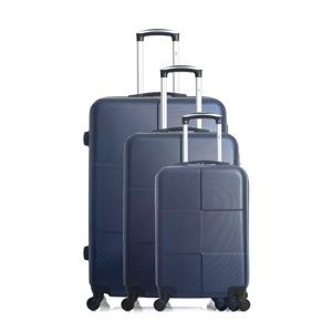 Komplet 3 niebieskich walizek podróżnych na kółkach Hero Coronado