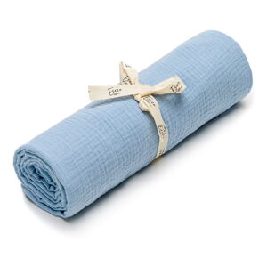 Niebieski ręcznik dziecięcy muślinowy 120x120 cm – T-TOMI