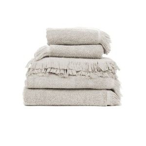 Zestaw 6 szarych ręczników z czystej bawełny Casa Di Bassi Compacto