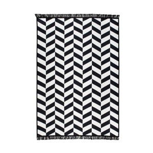 Czarny-biały dywan dwustronny Cihan Bilisim Tekstil Morpheus, 80x150 cm