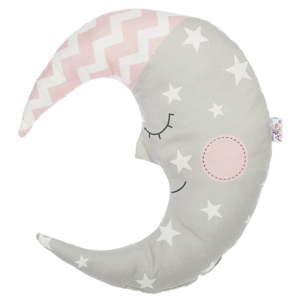 Szara poduszka dziecięca z domieszką bawełny Apolena Pillow Toy Moon, 30x33 cm