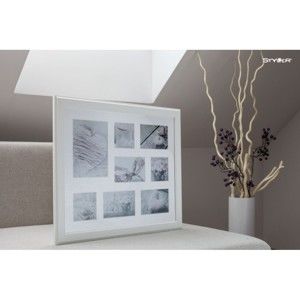 Biała ramka na 8 zdjęć Styler Galeria Malmo, 51x41 cm