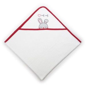 Ręcznik dziecięcy z kapturem Naf Naf Rabbit, 100x100 cm