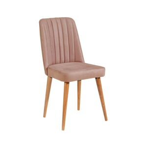 Jasnoróżowe aksamitne krzesło Stormi Sandalye – Kalune Design