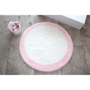 Dywanik łazienkowy Roda Pink, Ø 90 cm