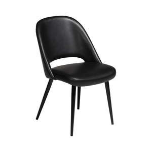 Czarne krzesło ze skóry ekologicznej DAN–FORM Denmark Grace