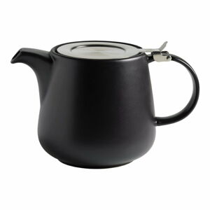 Czarny porcelanowy dzbanek do herbaty z sitkiem Maxwell & Williams Tint, 1,2 l