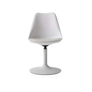 Białe krzesło z szarą poduszką Tenzo Viva