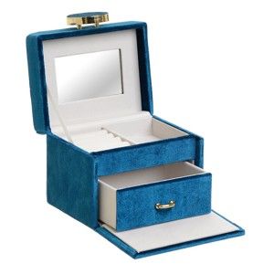 Niebieska szkatułka dekoracyjna InArt Velvet