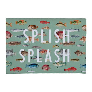 Zielony dywanik łazienkowy z domieszką bawełny Really Nice Things Splish Splash, 40 x 60 cm