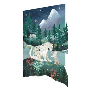 Kartki świąteczne zestaw 5 szt. Snow Leopard – Roger la Borde