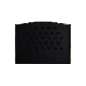 Czarny zagłówek łóżka Mazzini Sofas Anette, 200x120 cm