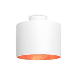 Biała lampa sufitowa z elementami w kolorze miedzi Sotto Luce MIKA, Ø 25 cm