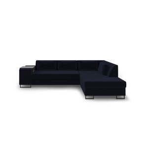 Ciemnoniebieska rozkładana sofa prawostronna Cosmopolitan Design San Diego