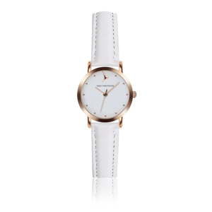 Zegarek damski z białym paskiem ze skóry Emily Westwood Vintage