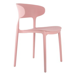 Jasnoróżowe plastikowe krzesła zestaw 4 szt. Fain – Leitmotiv