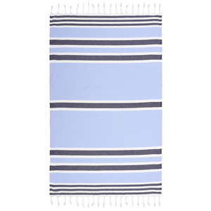 Niebieski ręcznik hammam Begonville Samsara, 180x100 cm