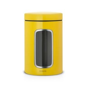 Żółty pojemnik z okienkiem Brabantia, 1,4 l