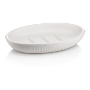 Biała ceramiczna mydelniczka Kela Adele