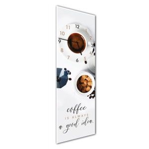 Zegar ścienny Styler Glassclock Coffee Time, 20x60 cm