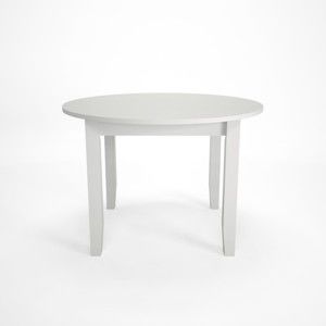 Biały stół rozkładany z drewna bukowego Artemob Lass, Ø 110x75 cm