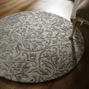 Szary ręcznie tkany dywan Flair Rugs Dorchester, ø 150 cm