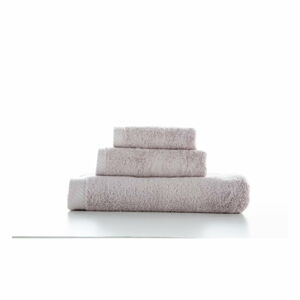 Zestaw 3 jasnoszarych bawełnianych ręczników El Delfin Lisa Coral