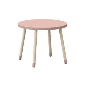 Różowy dziecięcy stołek dziecięcy z drewna jesionowego Flexa Play, ø 60 cm