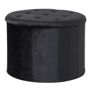 Czarny aksamitny stołek Turup - House Nordic