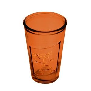 Pomarańczowa szklanka ze szkła z recyklingu Ego Dekor Afrodita, 300 ml