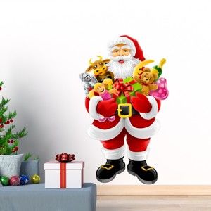 Naklejka świąteczna Ambiance Santa Claus and Gifts