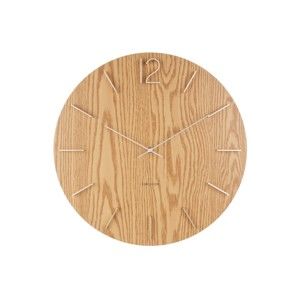 Jasnobrązowy zegar ścienny Karlsson Meek, ⌀ 50 cm