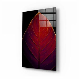 Szklany obraz Insigne Red Leaf, 46x72 cm