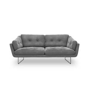 Szara 3-osobowa sofa z aksamitnym obiciem Windsor & Co Sofas Gravity