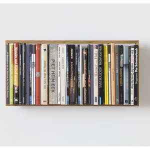 Półka na książki z drewna dębowego das kleine b b9, 34x69 cm