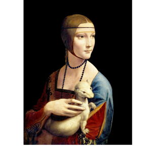 Obraz - reprodukcje 30x40 cm Lady with an Ermine, Leonardo Da Vinci – Fedkolor