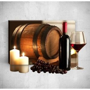 Obraz 3D Mosticx Wine Barrel, 40x60 cm