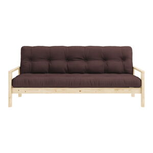 Ciemnobrązowa rozkładana sofa 205 cm Knob – Karup Design