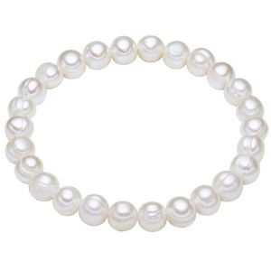 Biała perłowa bransoletka Chakra Pearls, 19 cm