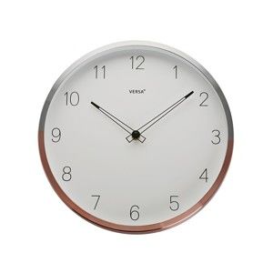 Zegar w różowej ramie Versa Halga, ⌀ 30 cm