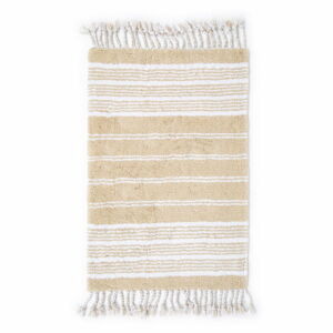 Beżowy bawełniany dywanik łazienkowy Foutastic Martil, 70x110 cm
