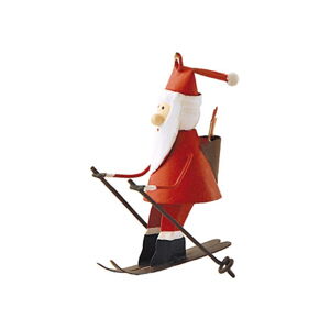 Wisząca dekoracja świąteczna Mikołaj na nartach - G-Bork