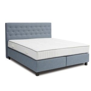 Niebieskie łóżko kontynentalne Revor Venezia, 160x200 cm