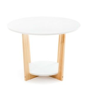 Biały stolik 360 Living Clear, ⌀ 52 cm
