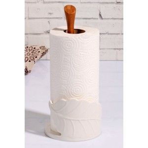 Stojak na papierowe ręczniki z bambusa, 13x13x30 cm
