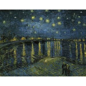 Obraz - reprodukcje 90x70 cm The Starry Night, Vincent van Gogh – Fedkolor