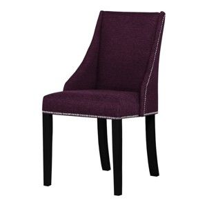 Fioletowe krzesło z czarnymi nogami Ted Lapidus Maison Patchouli
