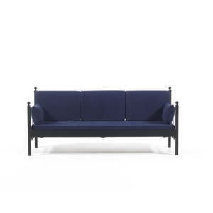 Ciemnoniebieska 3-osobowa sofa ogrodowa Lalas DK, 76x209 cm