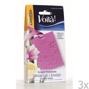 Zestaw 3 perfumowanych kart o zapachu magnolii i bambusa Cosatto Perfume