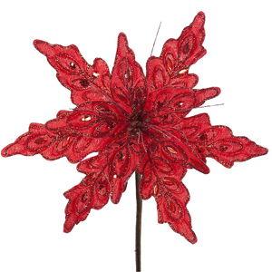 Czerwony świąteczny kwiat dekoracyjny DecoKing Sia